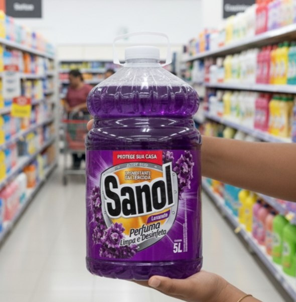 Sanol Desinfetante Líquido Para Uso Geral Lavanda 5 Litros Roxo