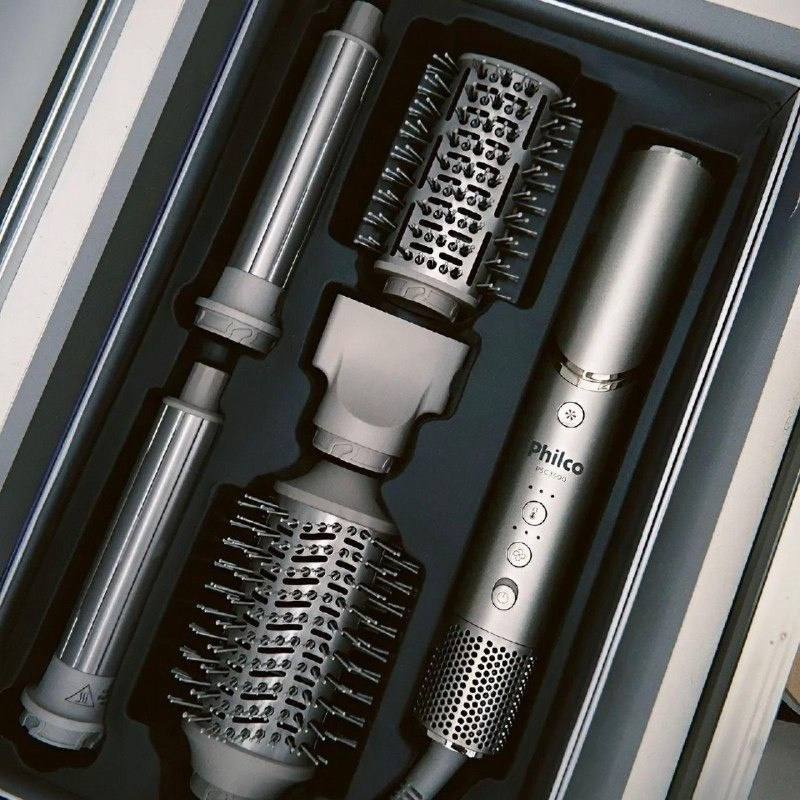 Secador De Cabelos Philco psc3500 4 Em 1 dobrável motor bldc Prateado Bege 220v