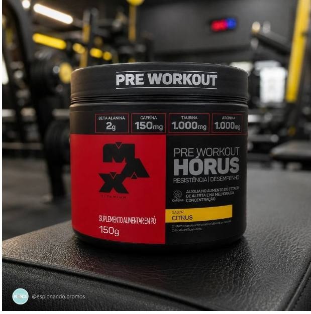 Hórus Pre Workout - 150G Citrus - Max Titanium, Max Titanium