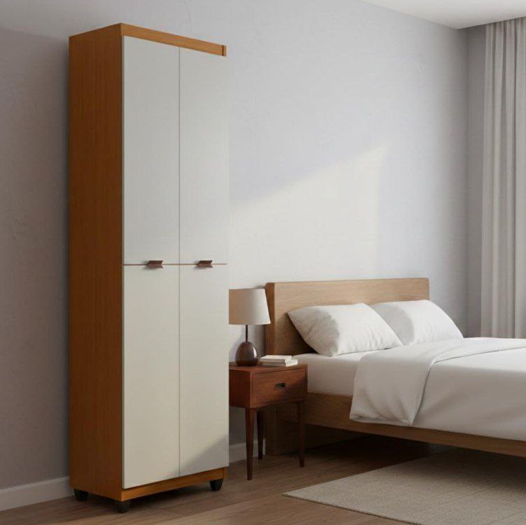 Armário Multiuso Clean 6 Nichos Espaçosos e 4 Portas  Máxima Organização - dullar moveis