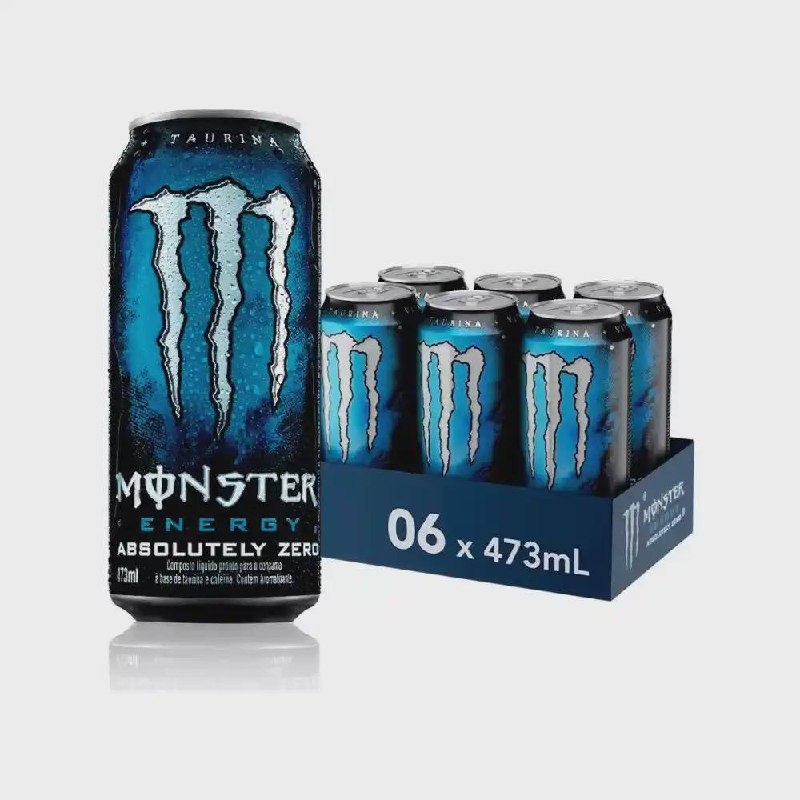 Energético Monster Absolutely Zero Lata 473ml - 6 Unid.