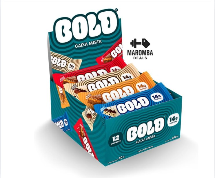 Bold Barra de Proteína Caixa Mista (12 Unid) 40G com 14g de Proteína