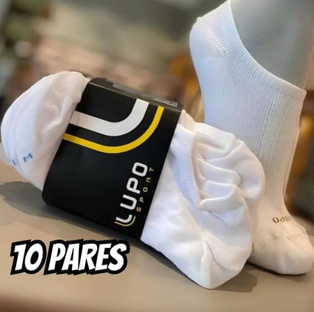 Kit 10 Pares Meias Lupo Algodão Masculina Feminina Sapatilha Cano Curto Baixo Soquete Orig...
