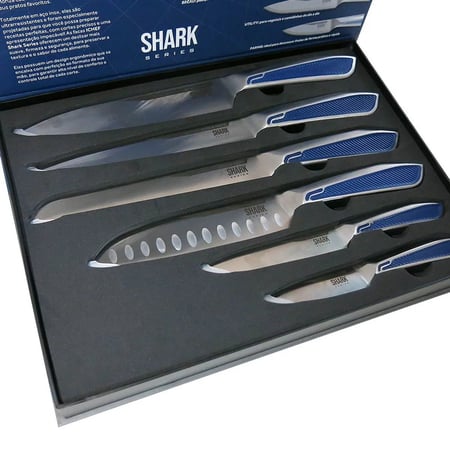 Conjunto de Facas Ichef Polishop - Shark Series - Professional Cut - Inox