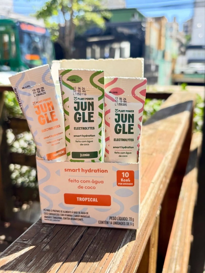 Suplemento em pó Limão Jungle Electrolytes 5g Display 14 Sachês