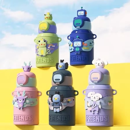 Garrafa Térmica Infantil Warm Friends (Rosa)