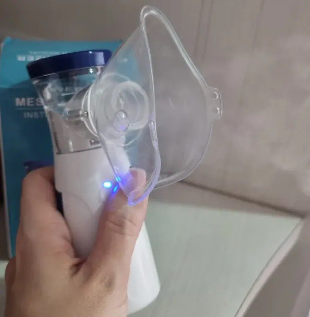 Inalador Nebulizador Portátil Bahrein Usb Pilha Silencioso Compacto Mesh Bivolt