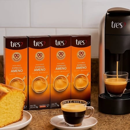 3 Corações Pack Cápsula de Café Espresso Ameno TRES - 40 un