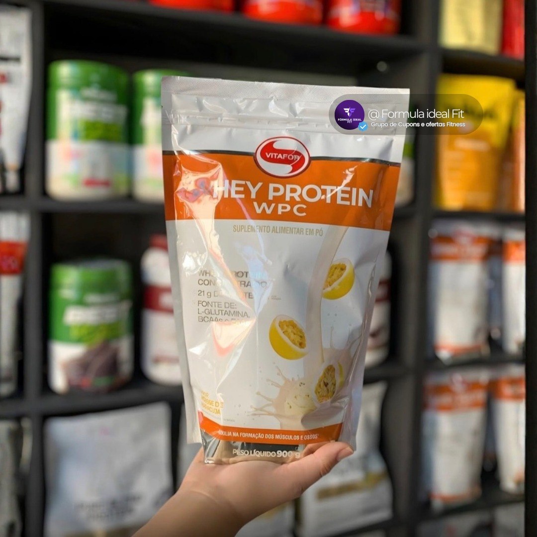 Whey Protein Wpc Pouch Mousse De Maracujá 900g Vitafor