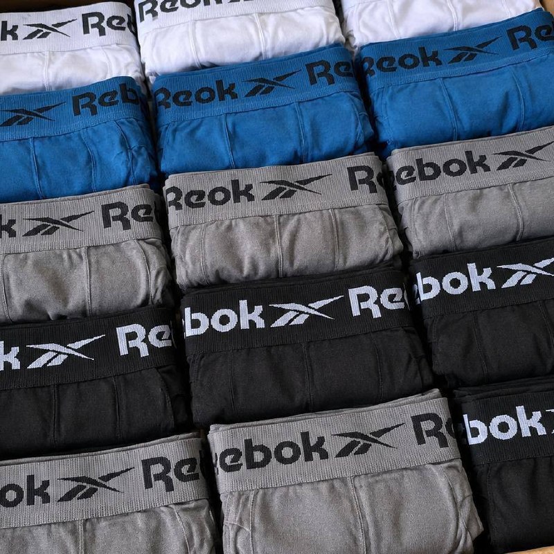 Kit 6 Cuecas Boxer Reebok Classic Microfibra Sem Costura