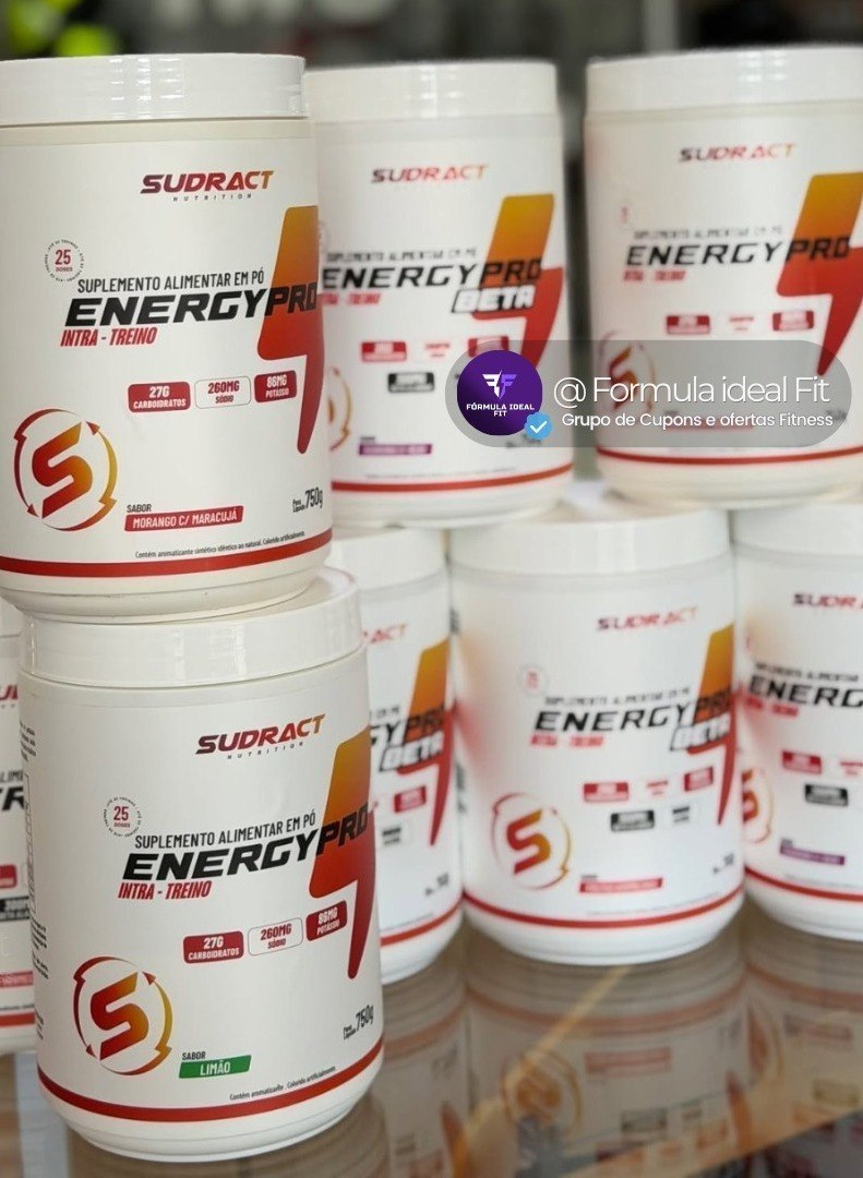 Pré e intra treino Energy Pro Beta 750g C/ Beta Alanina E Cafeína - Sudract