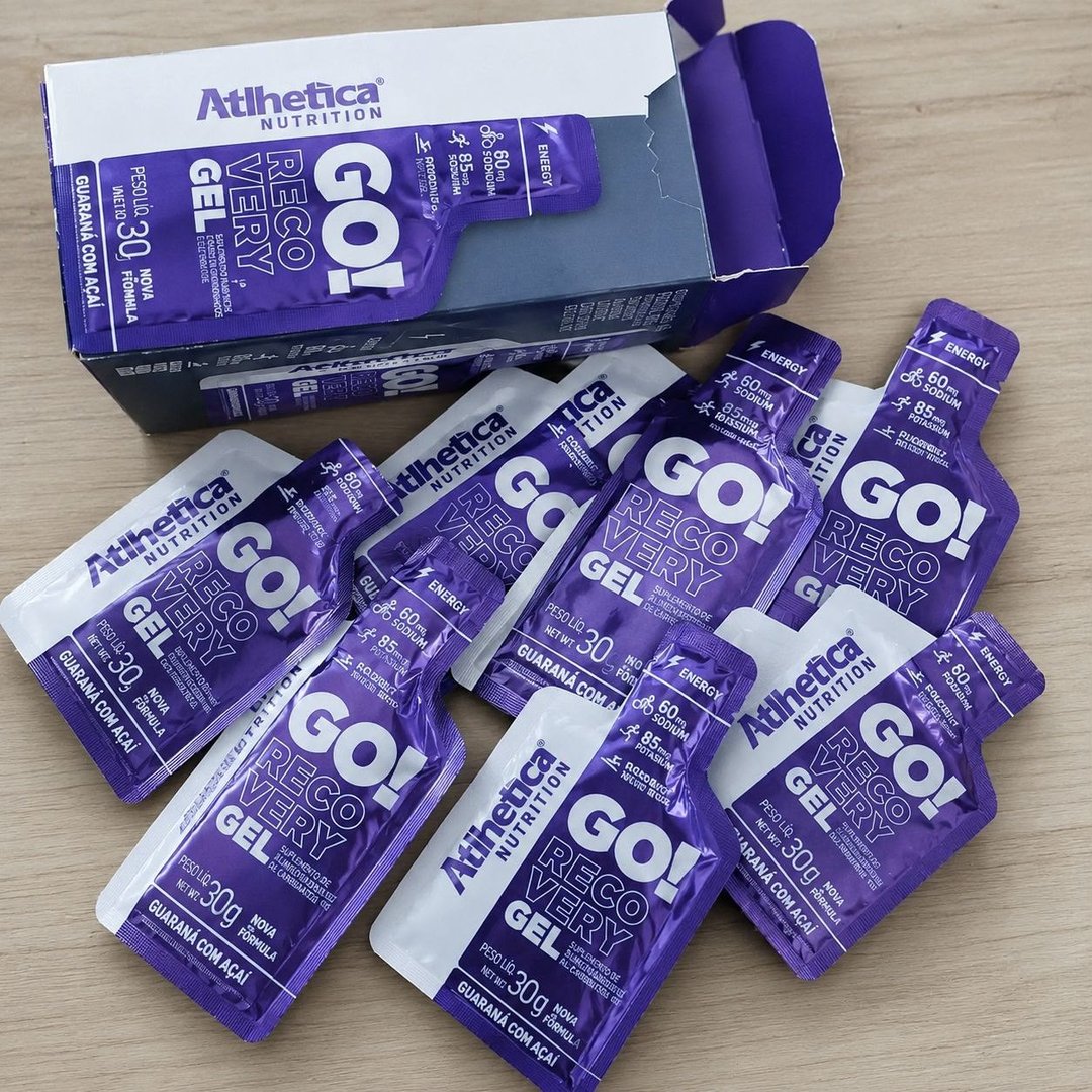 GO! Recovery Gel 10 sachês de 30g Atlhetica Nutrition Sabor Guaraná com Açaí