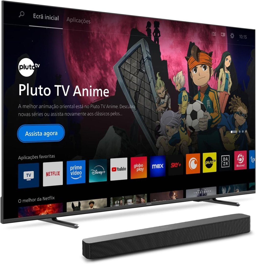 Philips Smart TV Ambilight 50" 4K 50PUG8100/78 + Soundbar TAB4000, Aparelho de Áudio para TV, Bluetooth, HDMI ARC e USB