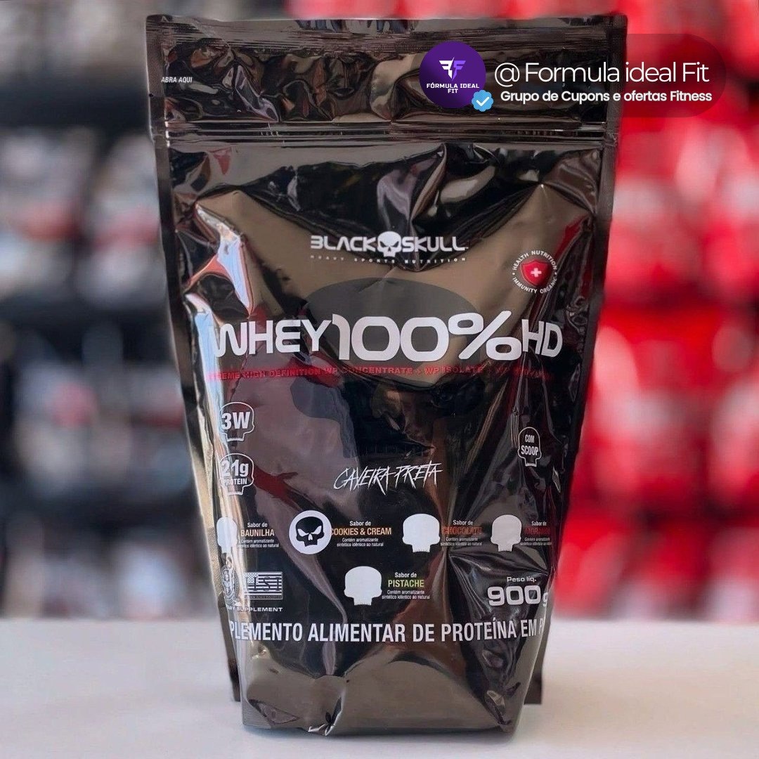 Whey 100% Hd Refil Black Skull 900g