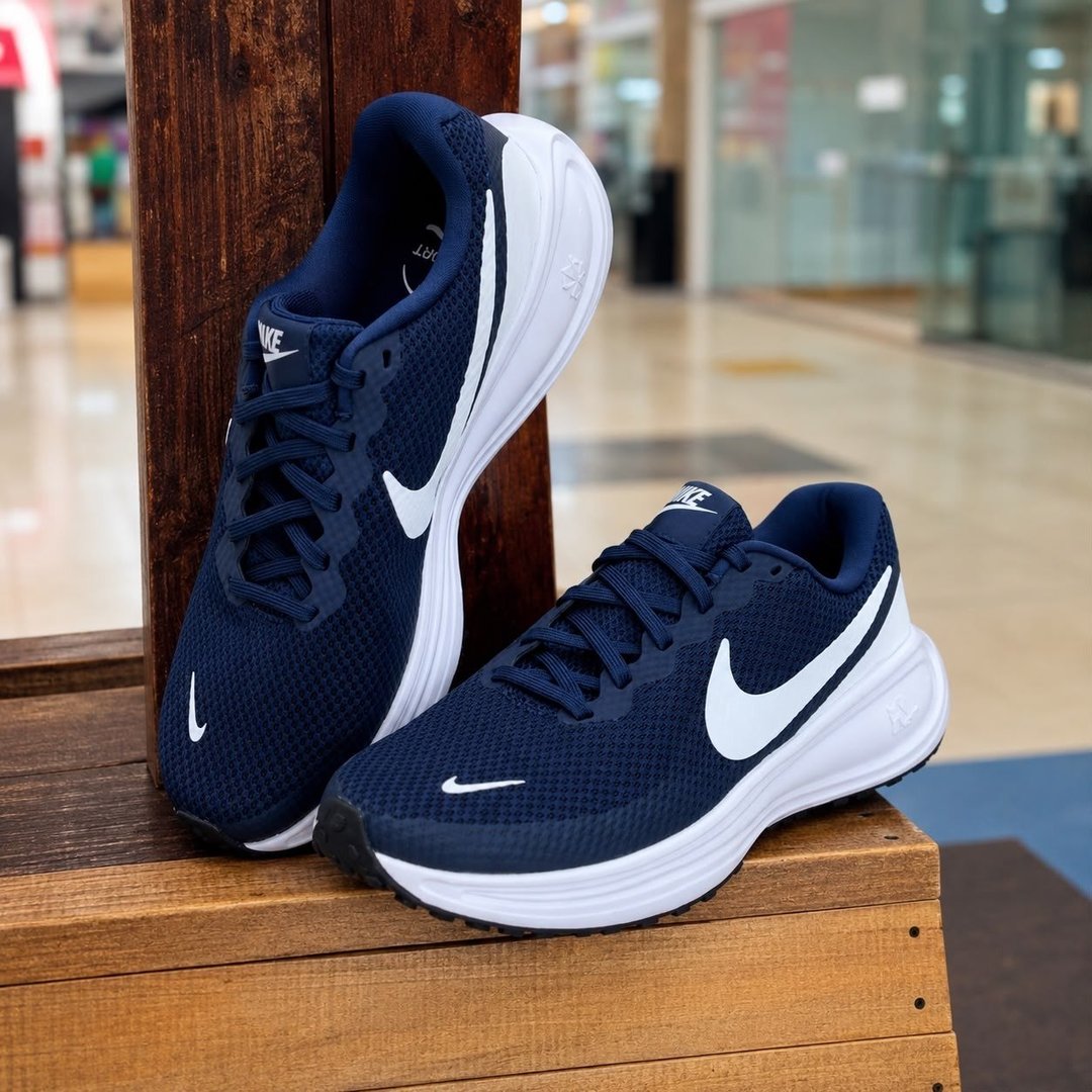 Tênis Nike Revolution 8 Masculino Azul Marinho/branco 43 Br