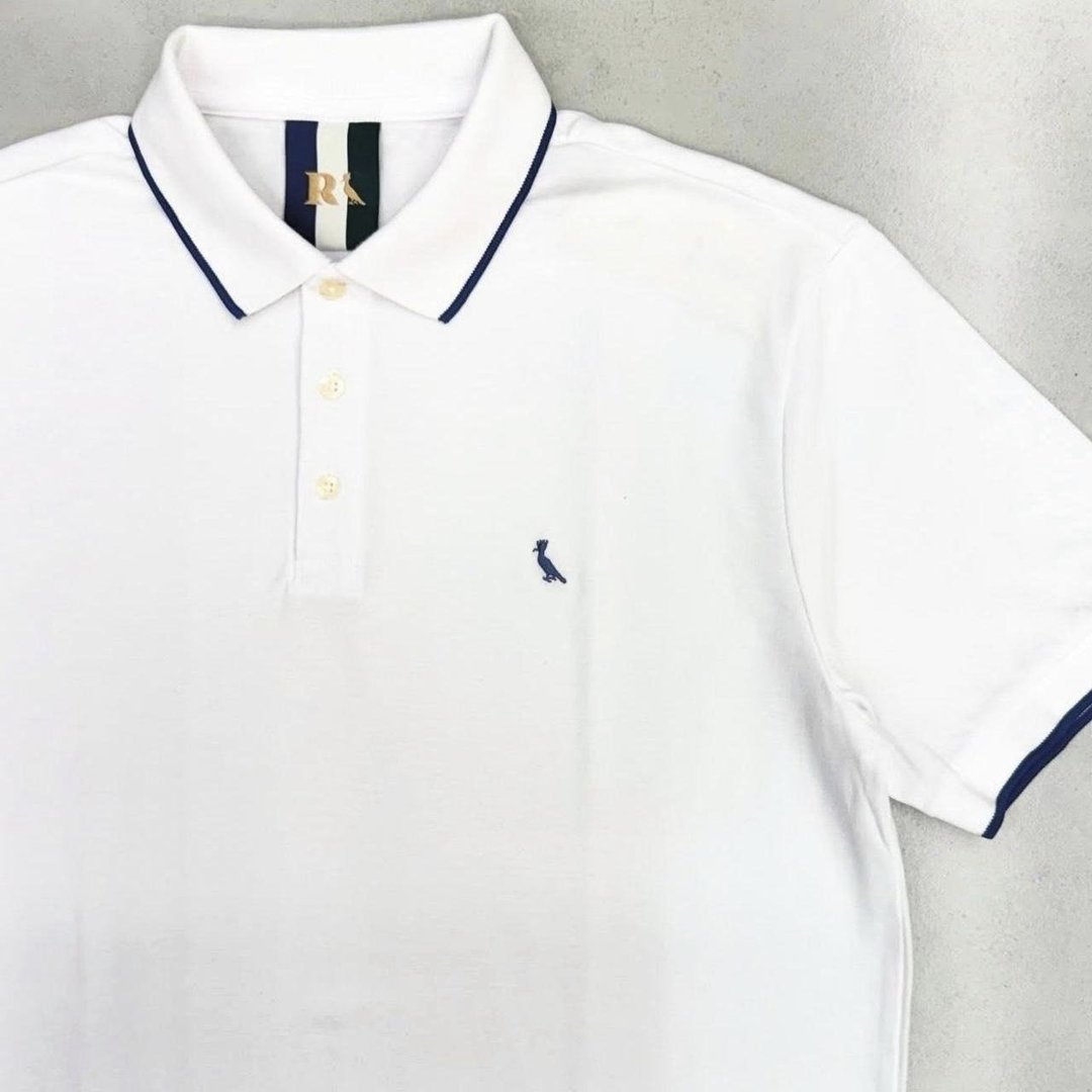 Polo Enxuto Friso Único Rsv Reserva Branco Lisa G