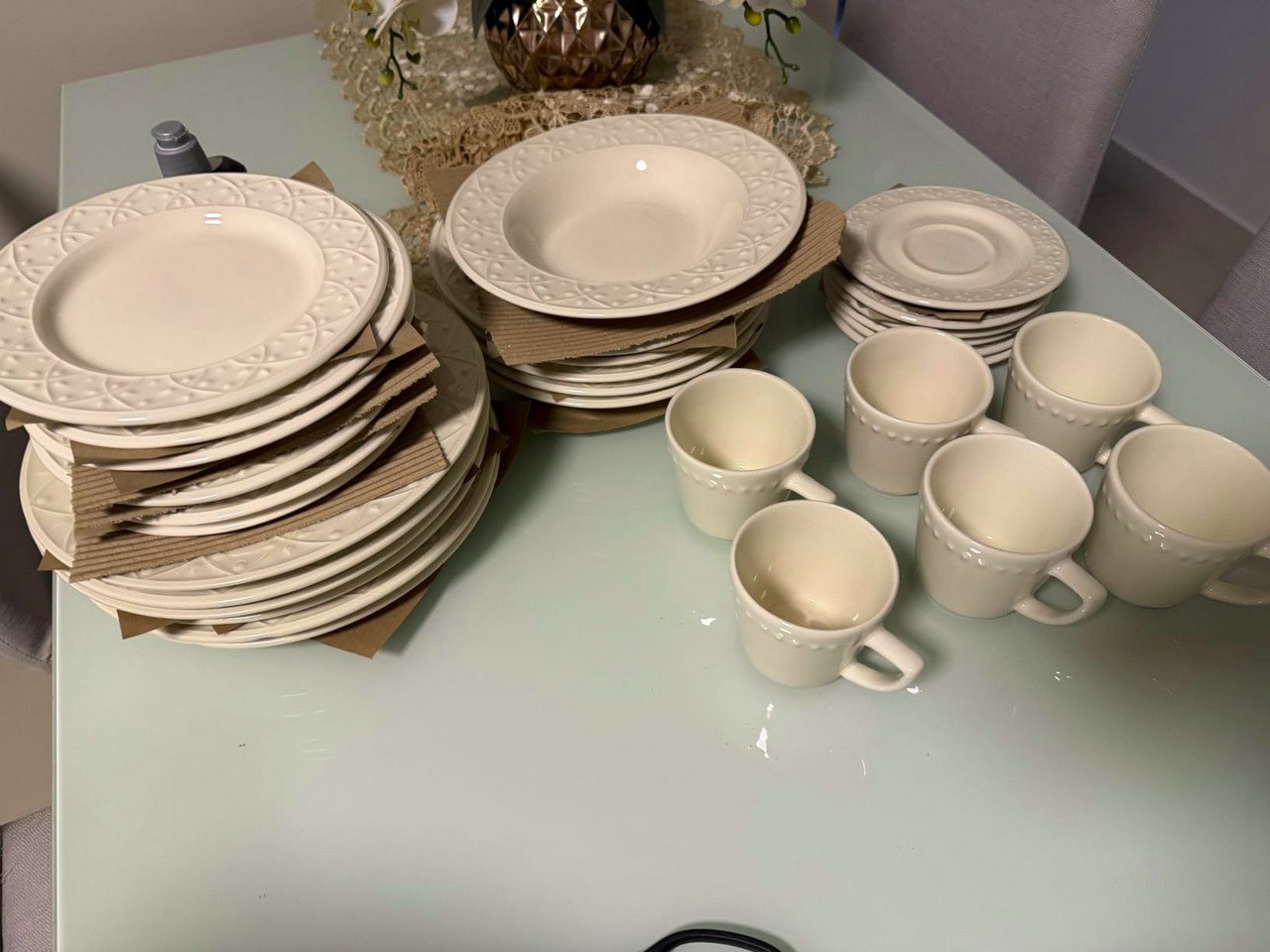 Conjunto Deunto de Jantar Daily Marfim 30 Peças Oxford