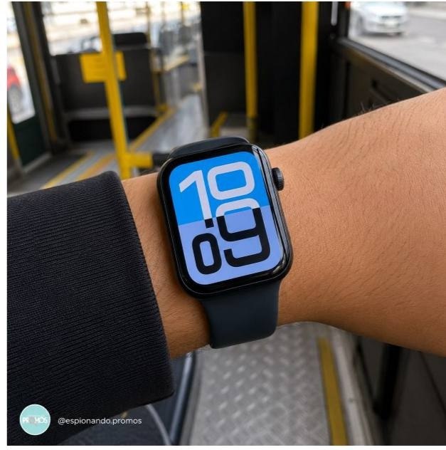 Apple Watch SE 3 GPS, Caixa em alumínio meia‑noite de 40 mm com Bracelete desportiva meia‑noite - M/G