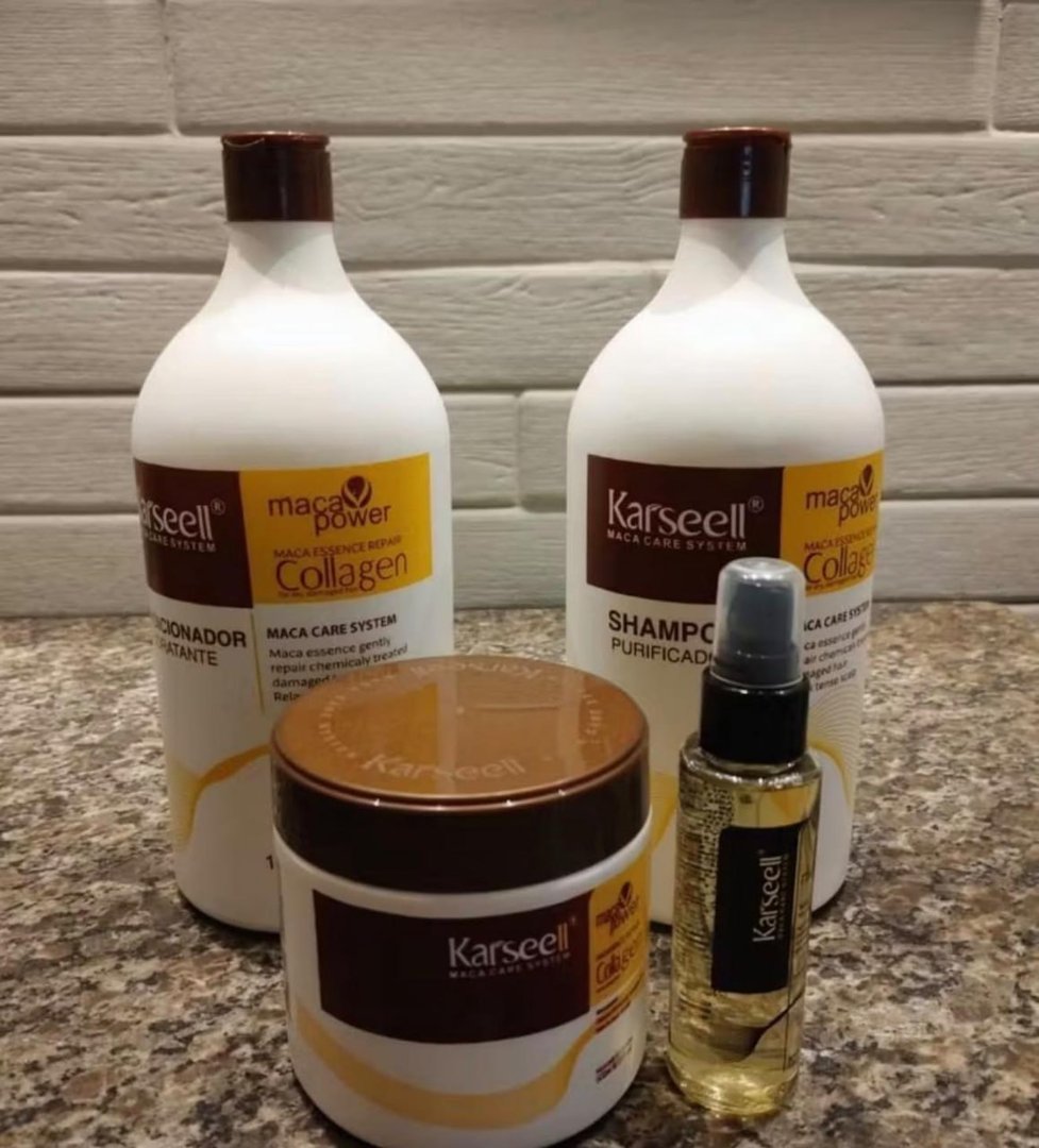 Kit Completo Maca Power karseell  Máscara 500 g + condicionador 1L + Shampoo 1L + Óleo P 50ml