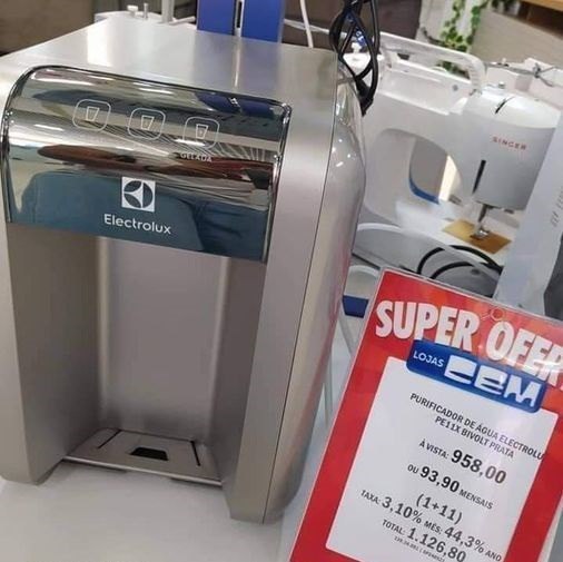 Purificador Electrolux Elétrico Prata Touch água Gelada, Fria e Natural - Bivolt