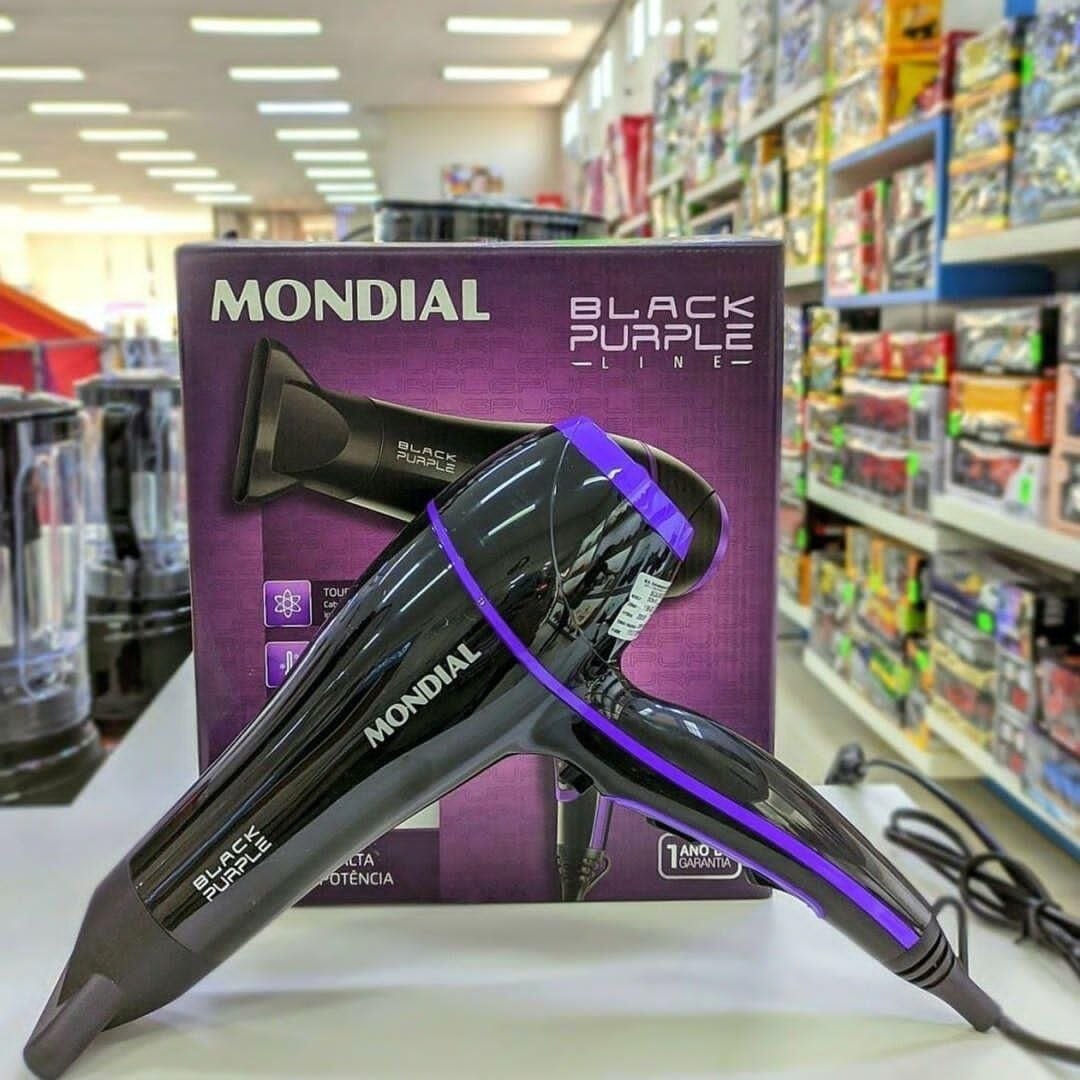 Secador De Cabelos, Mondial, 2000w - Scn-01 Preto/violeta 127v