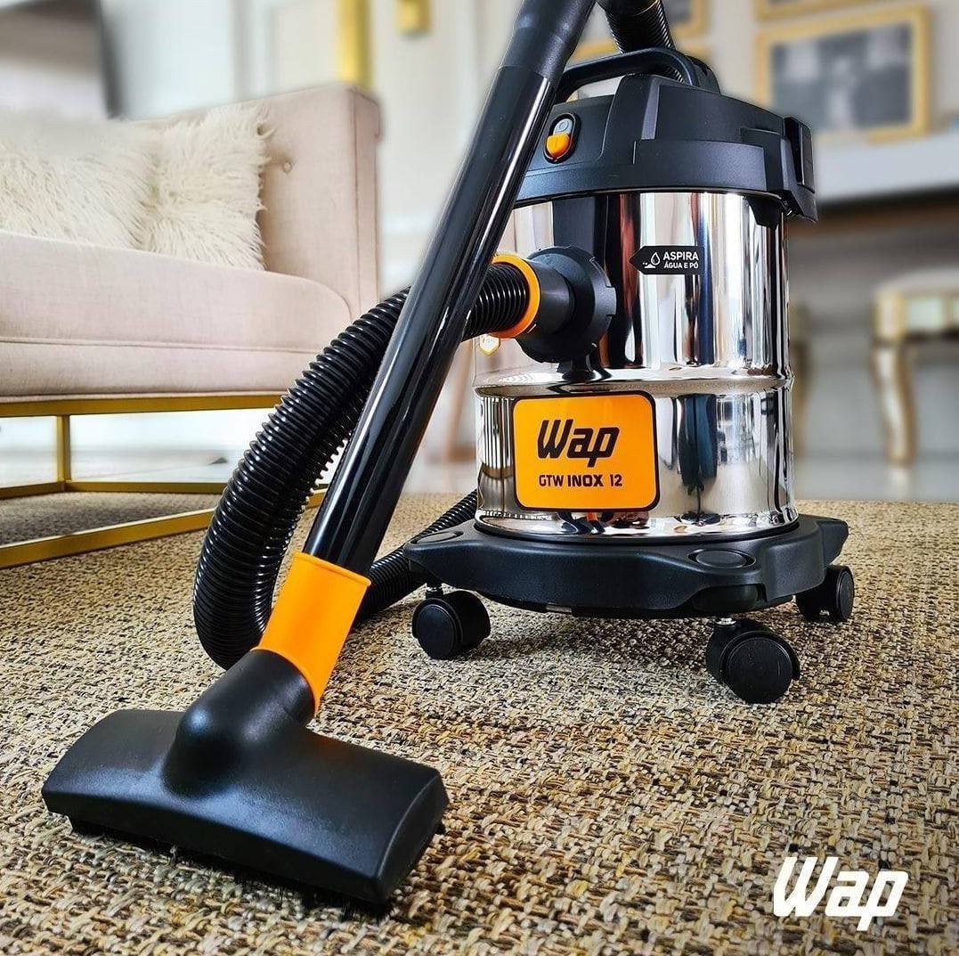 Aspirador de Pó e Água Wap GTW Inox 12 1400W com Bocal de Sopro