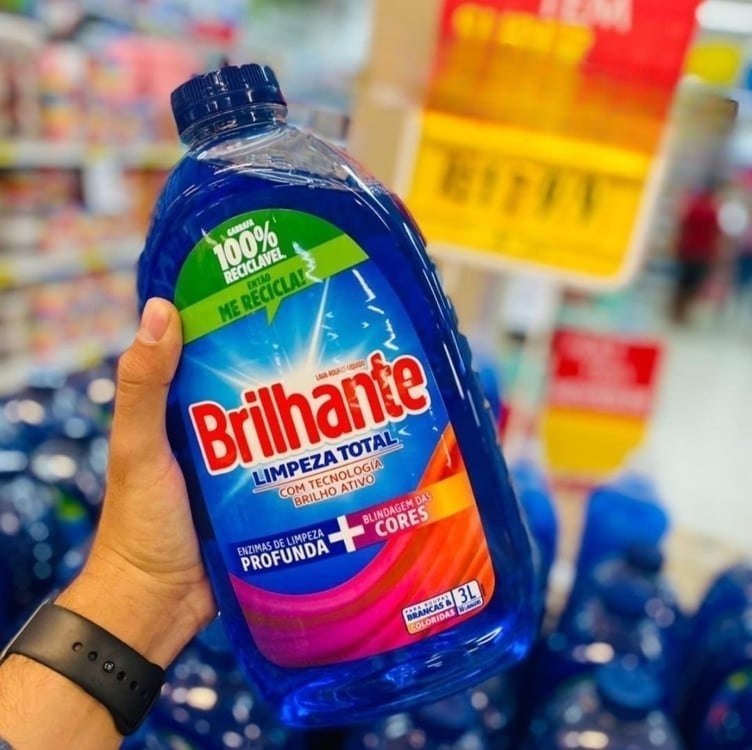 Brilhante Limpeza Total - Lava Roupas Líquido 3L