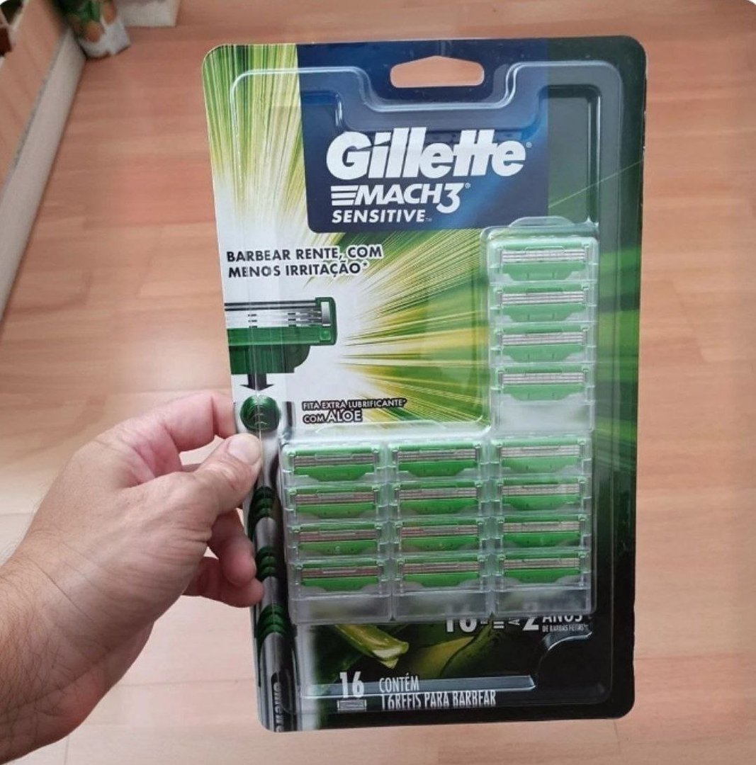 Carga para Aparelho de Barbear Gillette - Mach3 Sensitive 16 Cargas