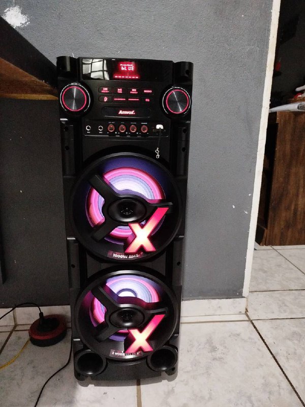 Caixa de Som Torre AMVOX ACA 1000 NEW X - Bluetooth 1000W RMS Amplificada