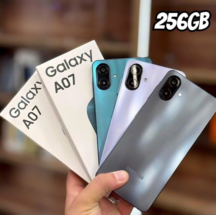Celular Samsung Galaxy A07 256GB, 8GB, Câm. 50MP, Tela 6.7"- Preto