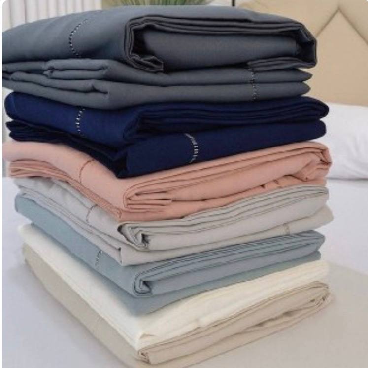 Jogo de Lençol 400 Fios Cama Solteiro Casal Queen King E Berço Micropercal Ponto Palito