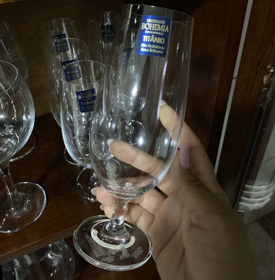 Jogo de Taças Bohemia Cristal Beer Cerveja 380ml - 6 peças