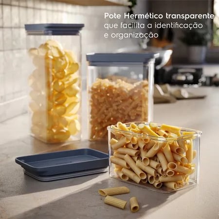 Conjunto De Potes Herméticos Organizadores Electrolux Experience 6 Un. Empilhável Modular