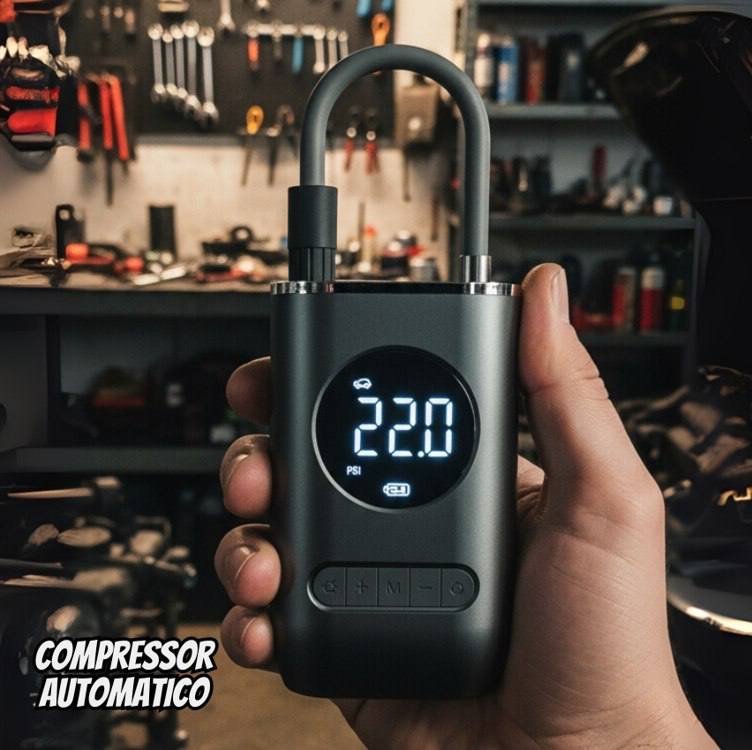 Calibrador De Ar Digital Para Pneu Portátil Compressor Usb