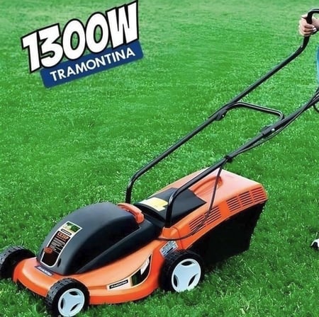 Tramontina, cortador de grama elétrico, 350 mm, coletor rígido e chassi de plástico, 1300W...