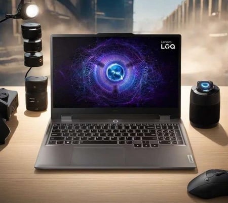 Notebook Gamer Lenovo LOQ Intel Core i5-12450H 16GB 512GB SSD RTX 2050 15.6" FHD W11 83EU0...