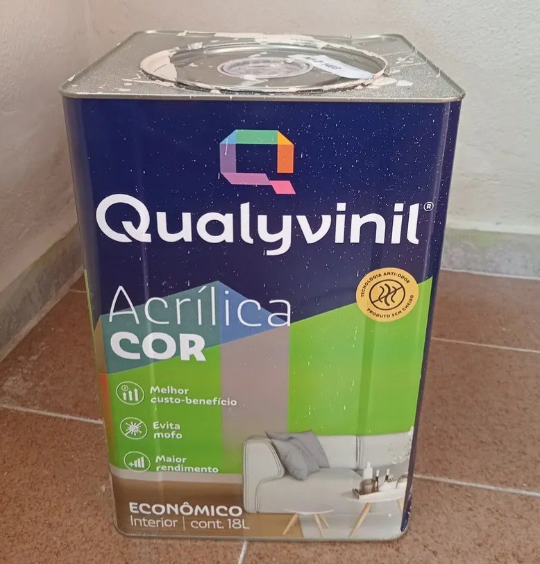 Tinta Acrílica Antimofo Qualyvinil 18L Branco Fosco
