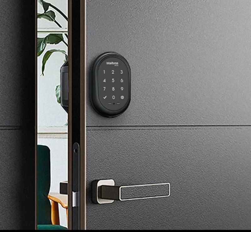 Fechadura Digital De Sobrepor Fr 102 Preto Intelbras
