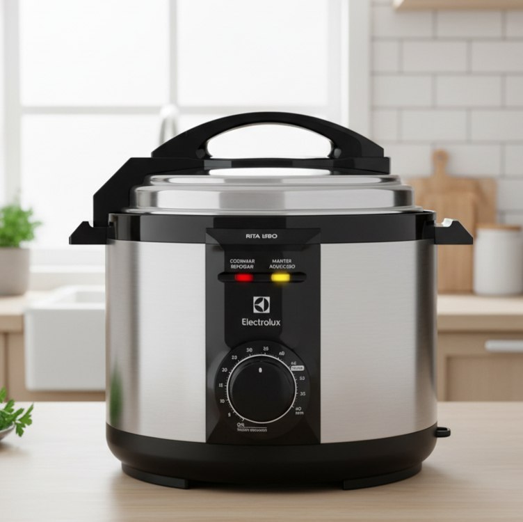Panela De Pressão Elétrica Electrolux 5l Cor Inox Efficient Por Rita Lobo Pce20 - 127v