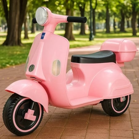 Mini Moto Motinha Triciclo Elétrica Infantil 6v Scooter Rosa Com Bateria Recarregável, Luz...