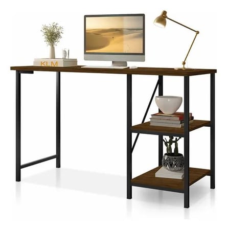 Mesa Escrivaninha Estilo Industrial - Preto
