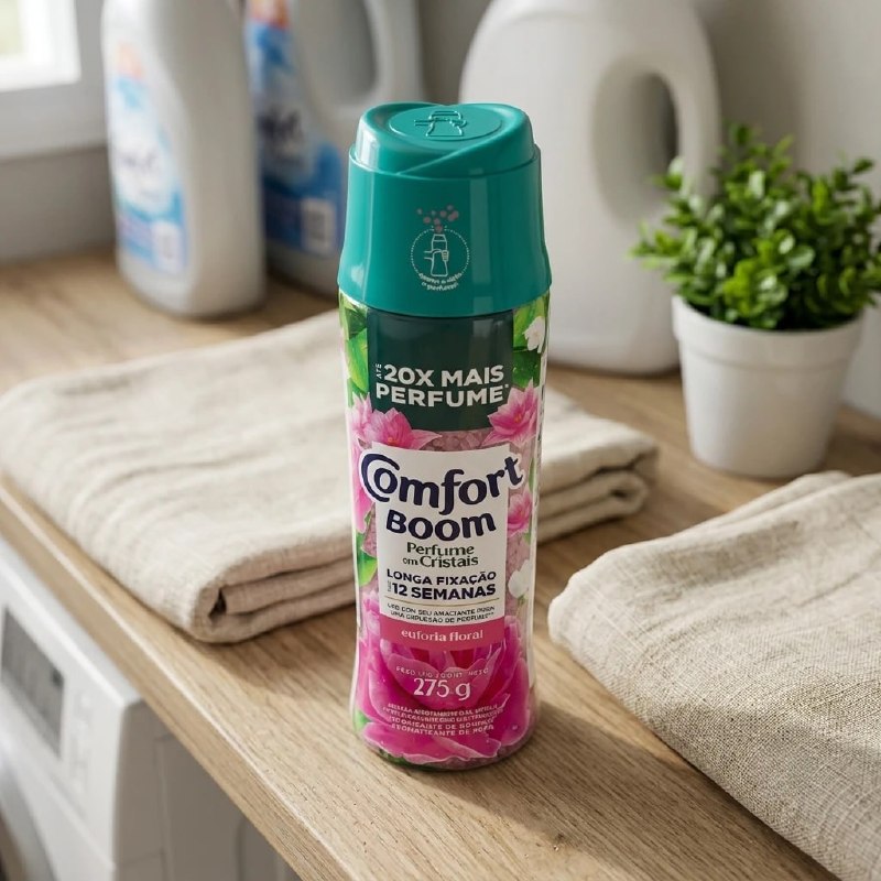 Comfort Boom Odorizador de Roupas Cristais de Perfume Euforia Floral 275gr