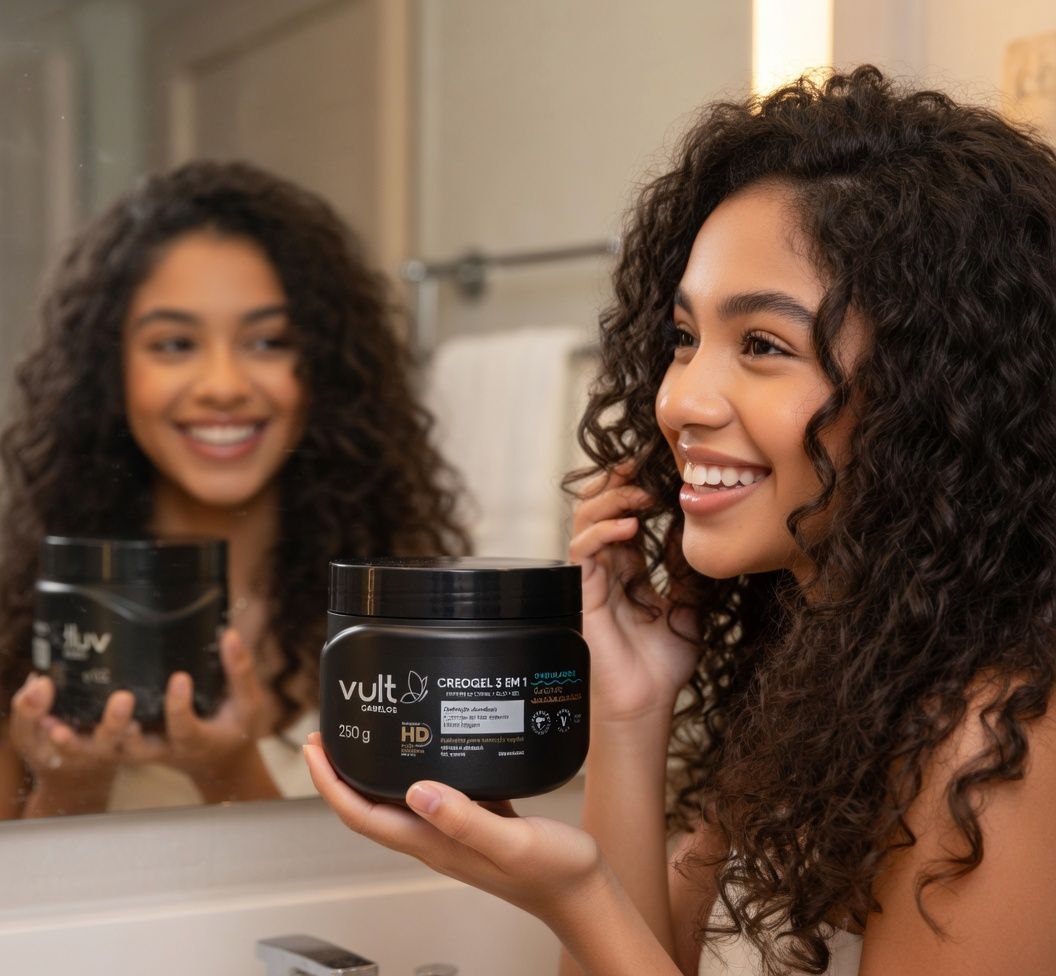 Vult Cabelos Ondulados e Cachos Creogel 3 em 1 250g