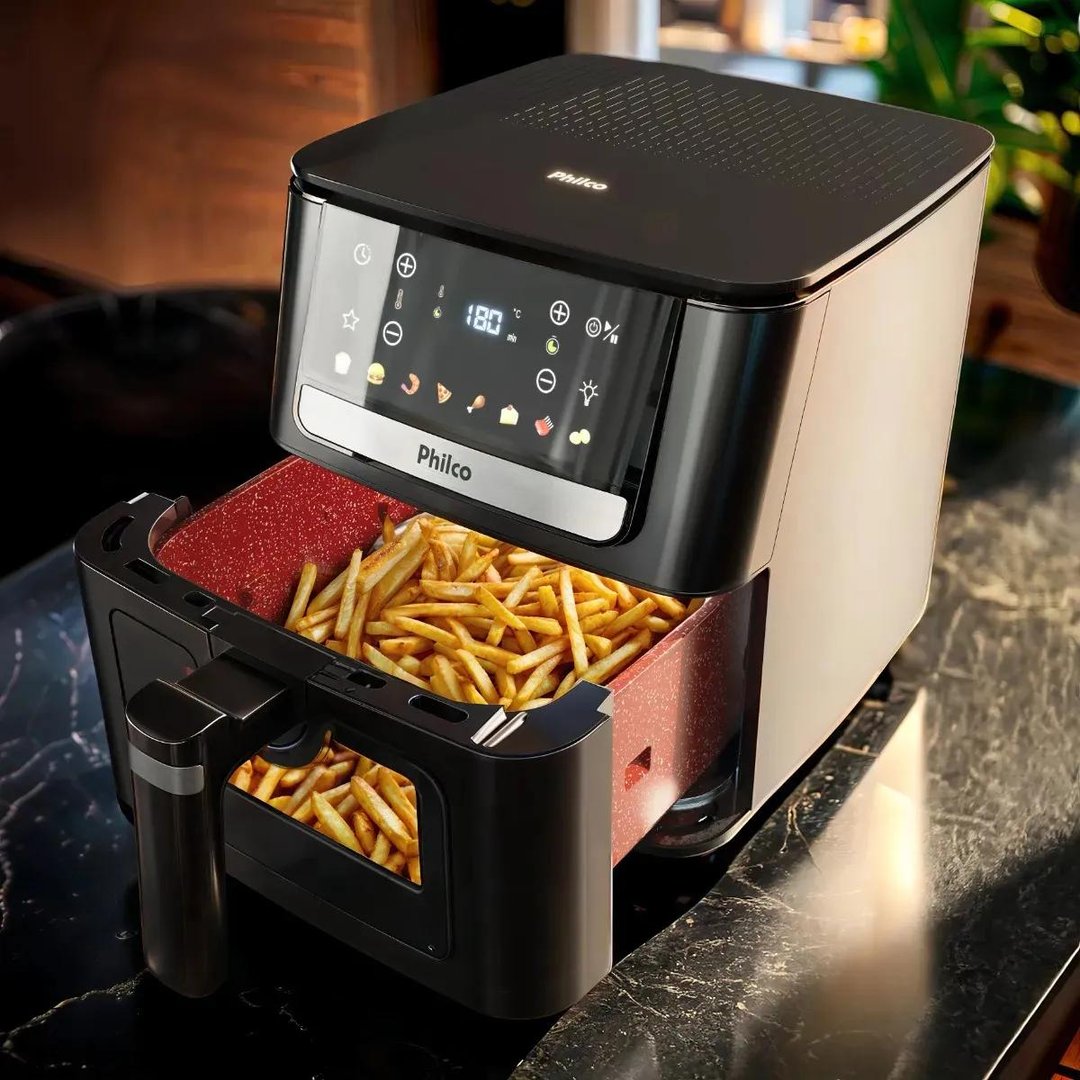 Air Fryer Philco 6,5L Visor Glass 1700W PAF65 127V