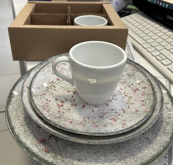 Aparelho de Jantar Tramontina Floralis em Porcelana Decorada - 20 Peças