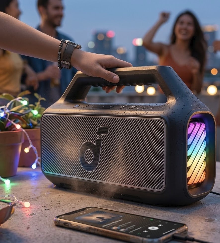 soundcore Boom 2 da Anker, Caixa de Som Portáteis Bluetooth, 80W, IPX7