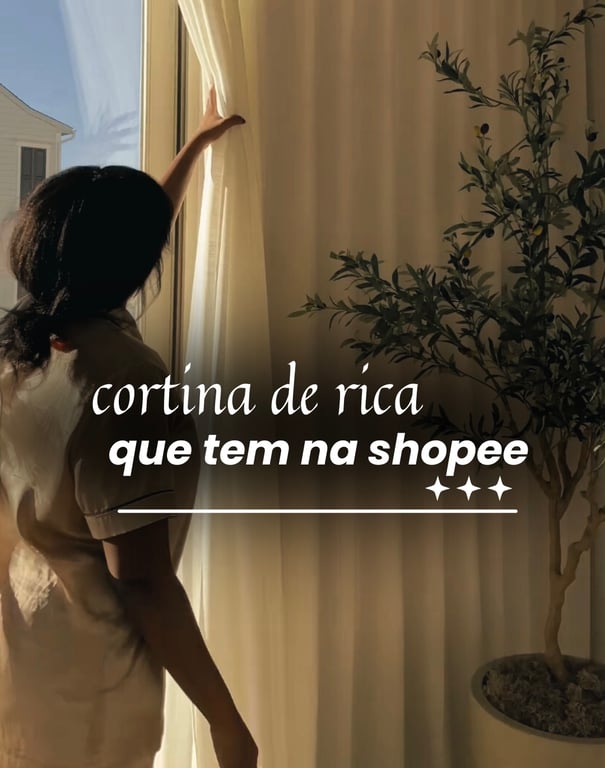 A cortina é de rica