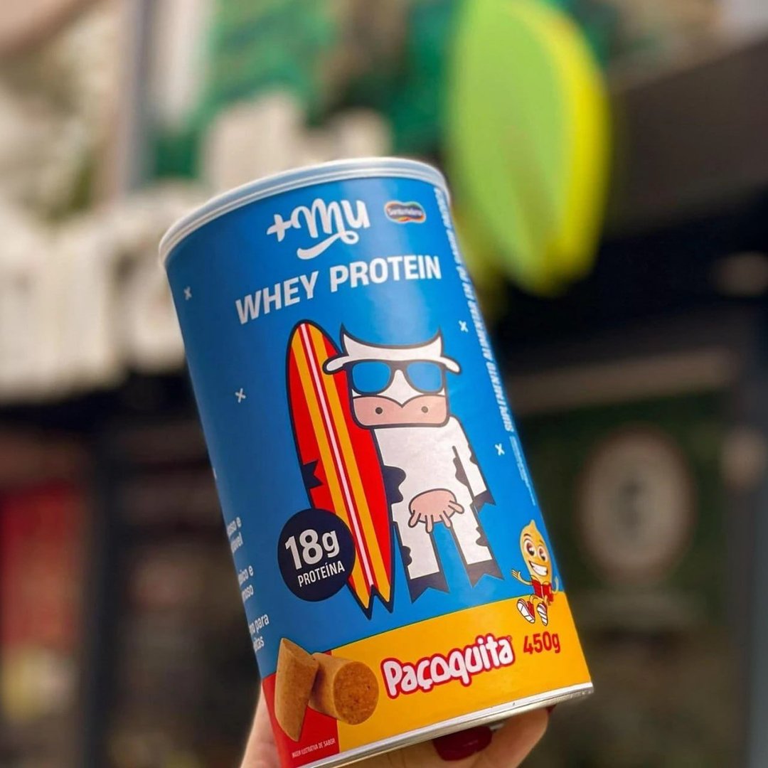 Whey Concentrado, Mais Mu, Sabor Paçoquita, 20g de proteína - 450g