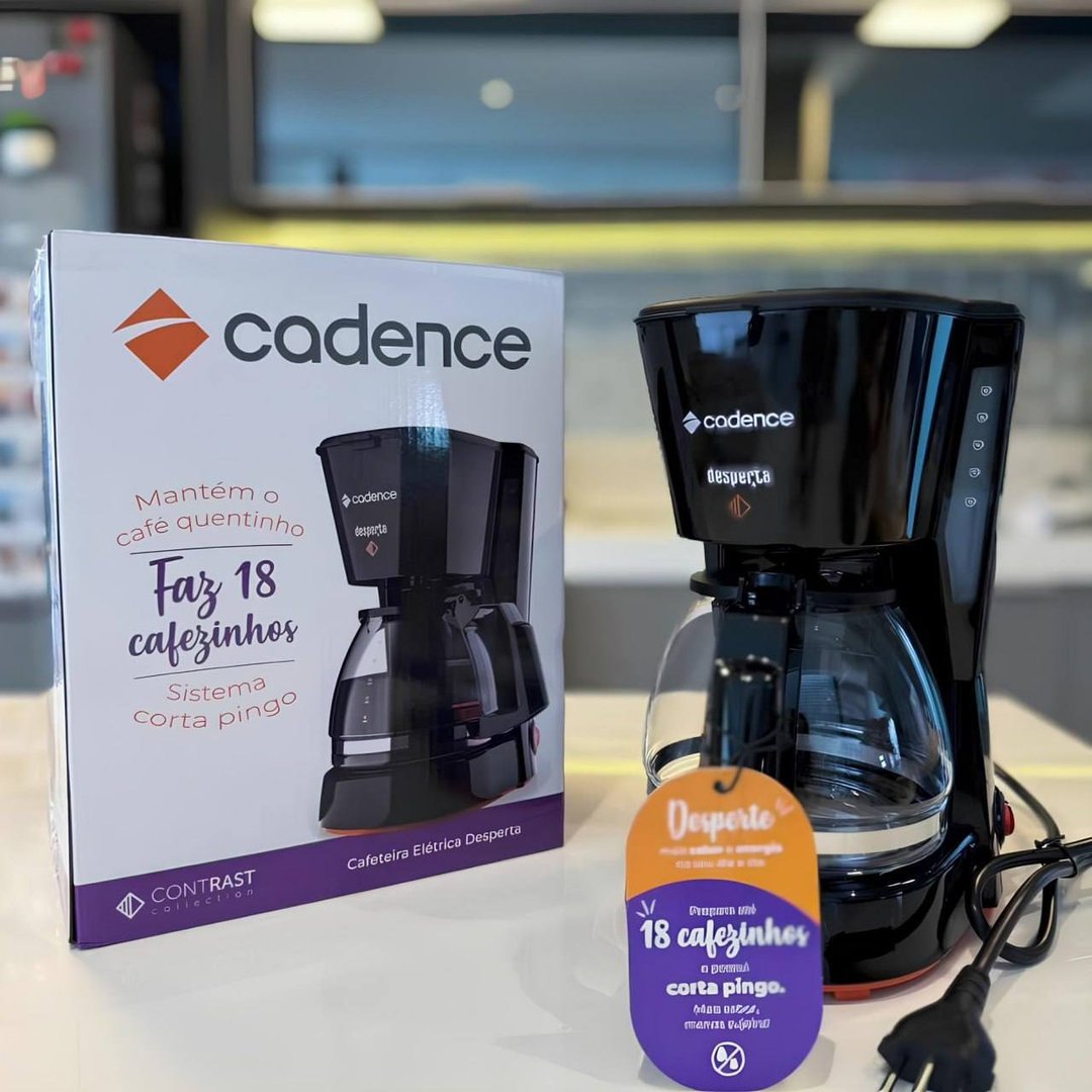 Cafeteira Elétrica Desperta Contrast Caf338 Cadence Preto