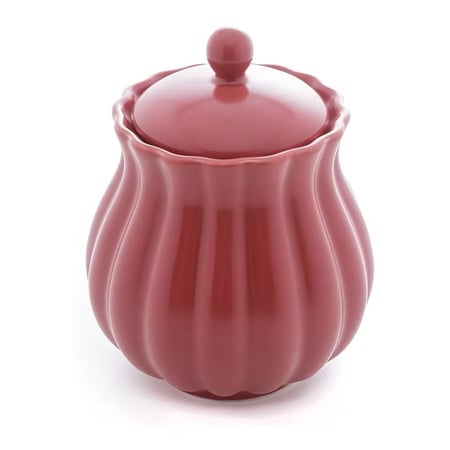Açucareiro de Porcelana Pétala Branco/Areia/Vermelho - Wolff Mesa / Cozinha / Elegante / D...